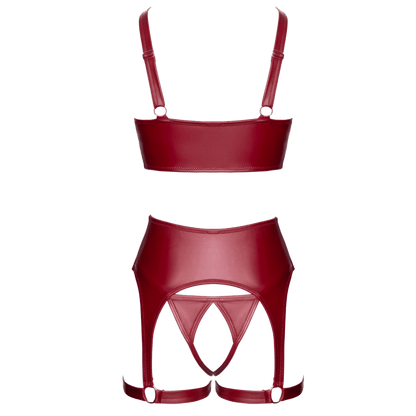 Ensemble seins nus 3 pièces rouge Cottelli – Lingerie audacieuse et raffinée Oh My God’Z