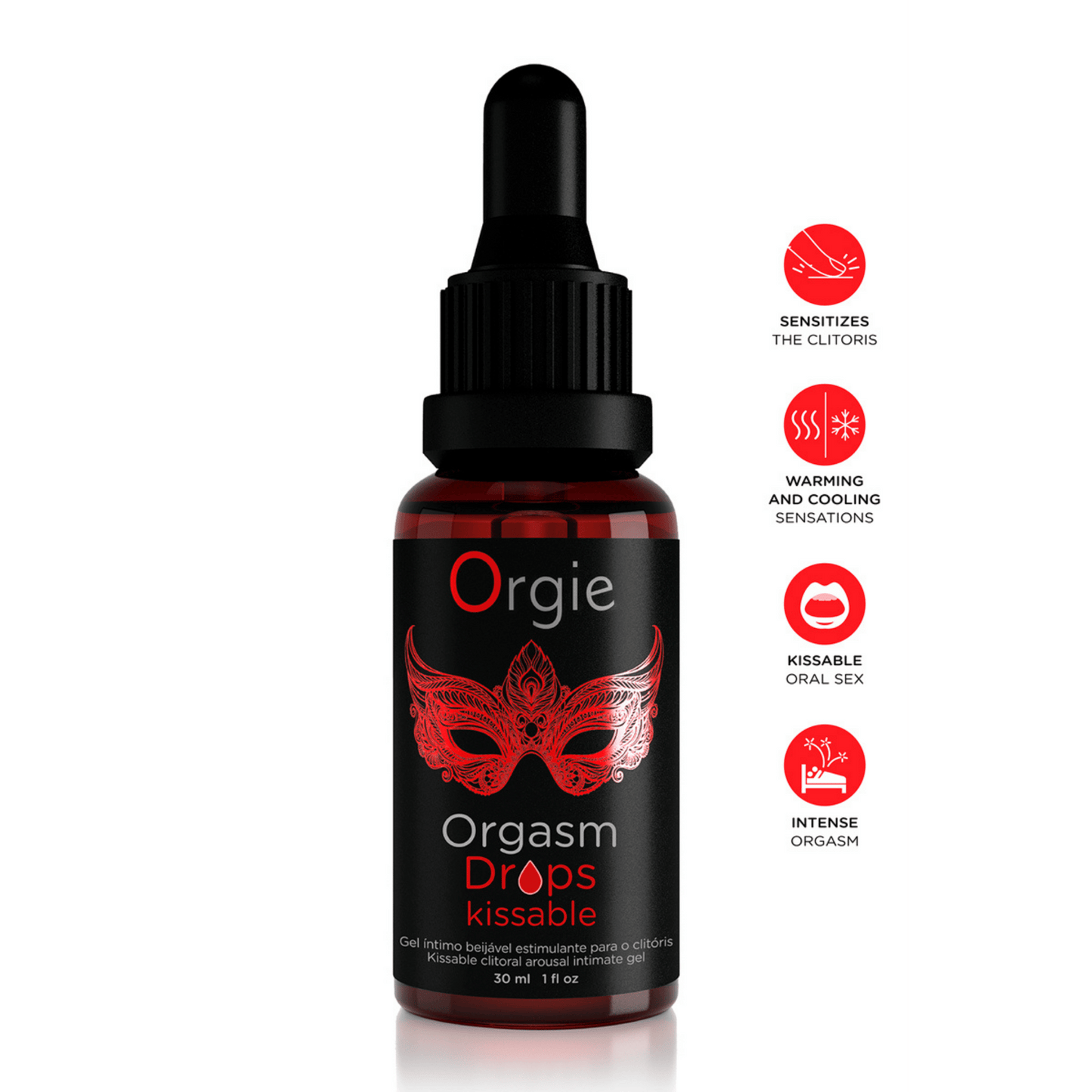 Gel d'excitation du Clitoris Orgasm Drops Kissable