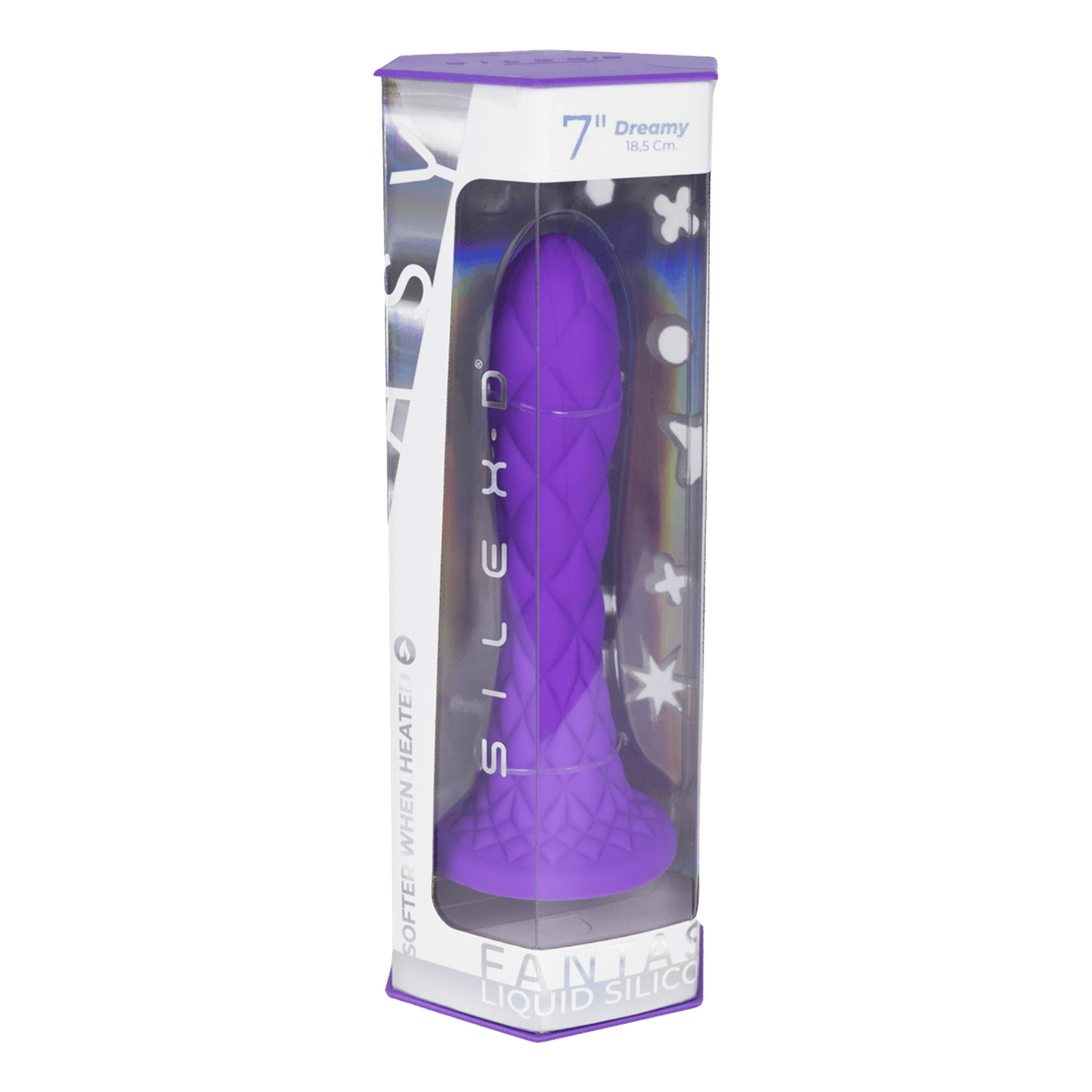 Emballage du gode Dreamy violet 18,5 cm SilexD - Oh My God'Z