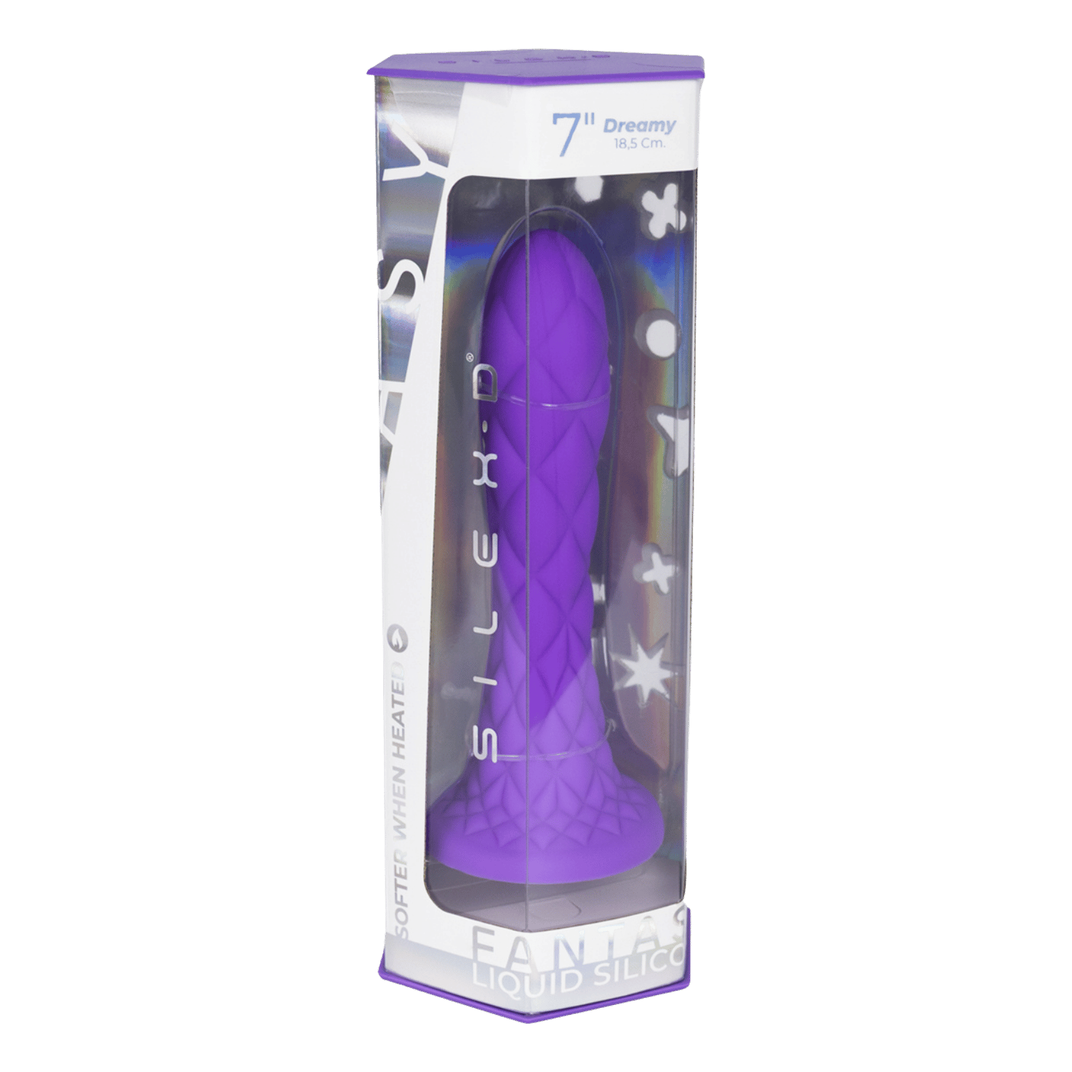 Emballage du gode Dreamy violet 18,5 cm SilexD - Oh My God'Z