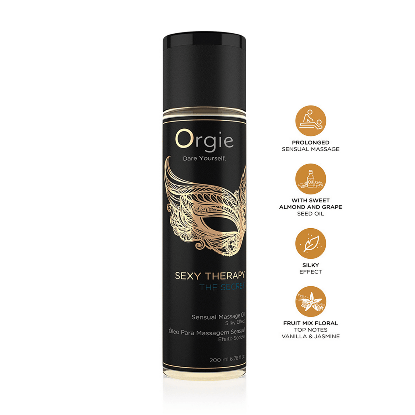 Orgie Sexy Therapy The Secret huile massage érotique haut de gamme 200ml – Oh My God'Z