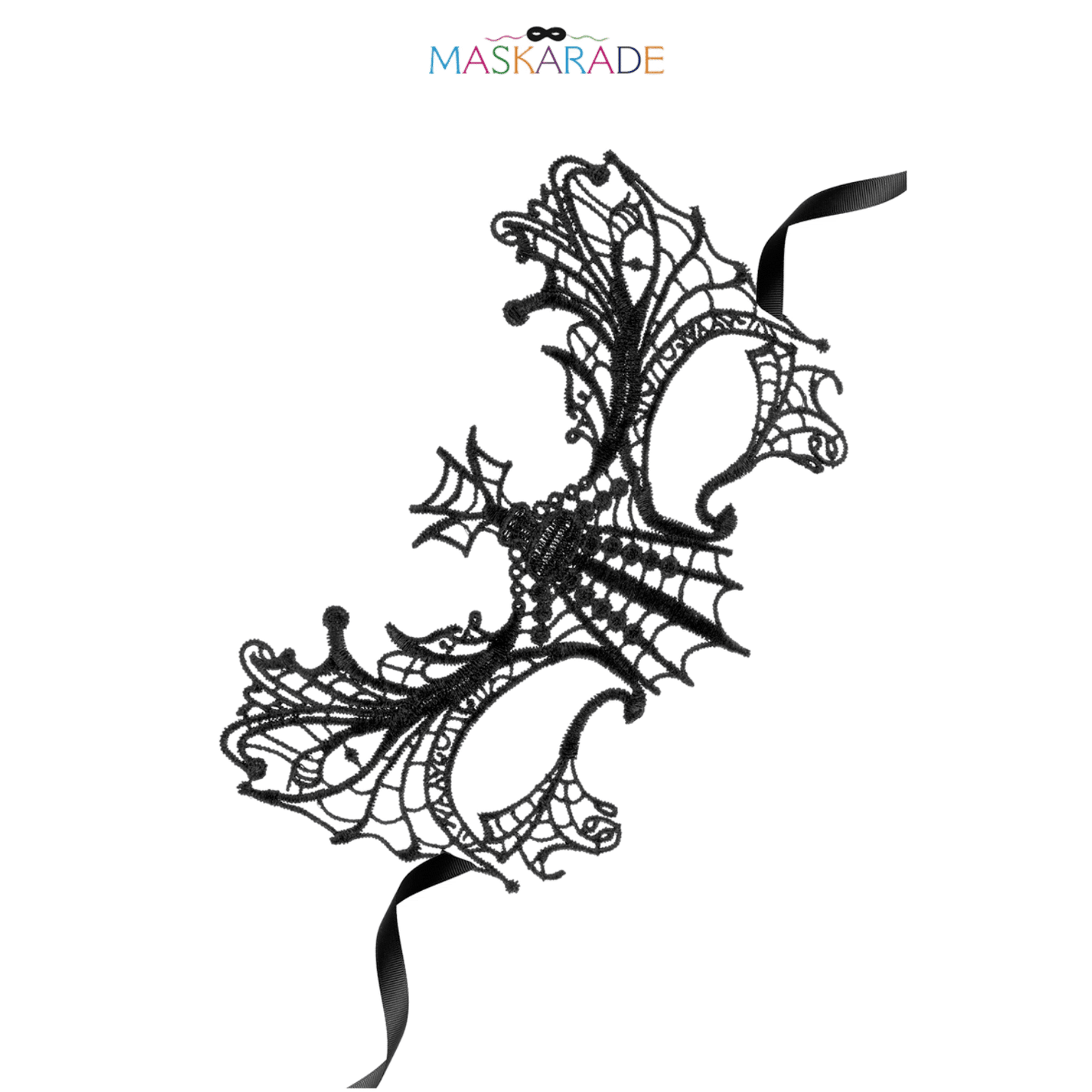 Masque de bal en broderie fine noire, style gothique et élégant – Oh My God’Z