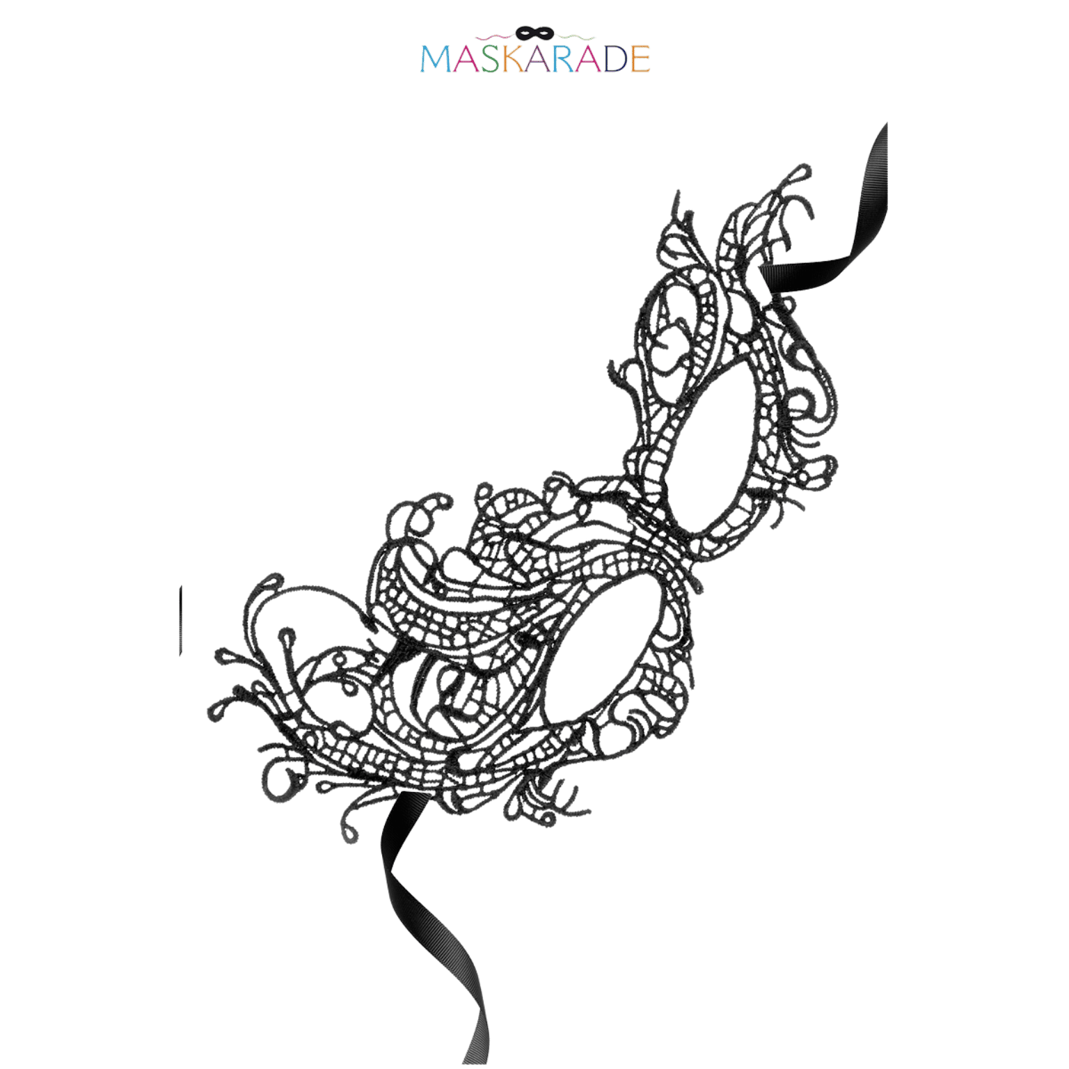 Masque de bal en broderie noire ajourée, élégant et sensuel – Oh My God’Z