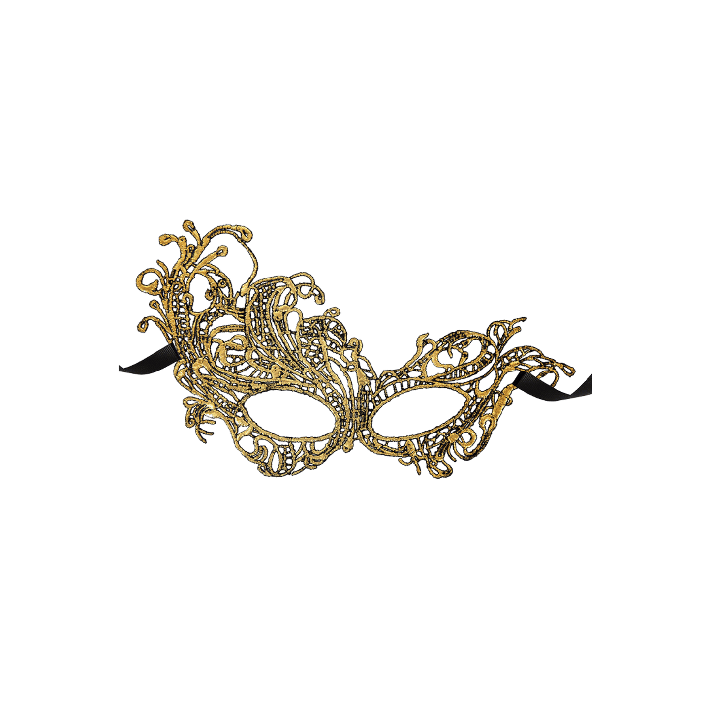 Loup doré ajouré en dentelle baroque – Maskarade