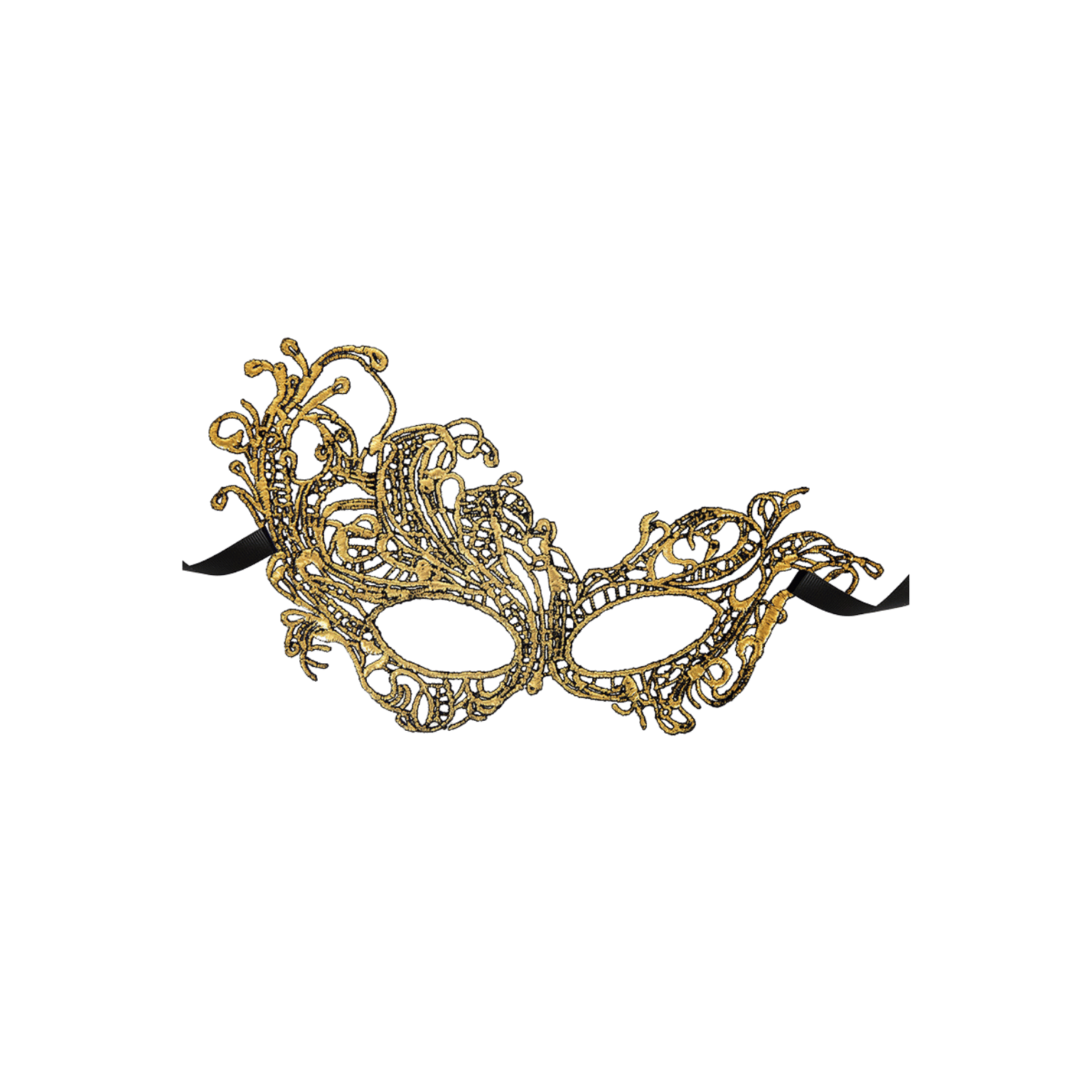 Loup doré ajouré en dentelle baroque – Maskarade