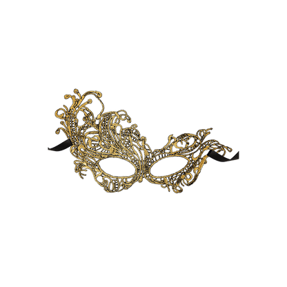 Loup doré ajouré en dentelle baroque – Maskarade