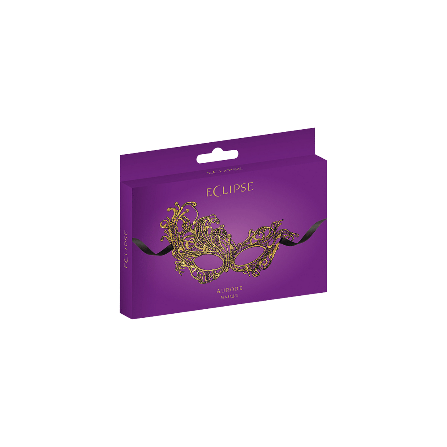 Masque doré élégant avec rubans satinés noirs – Oh My God’Z