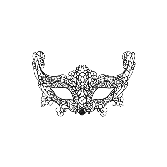 Loup en dentelle noire La Muette au design guipure raffiné – Oh My God’Z