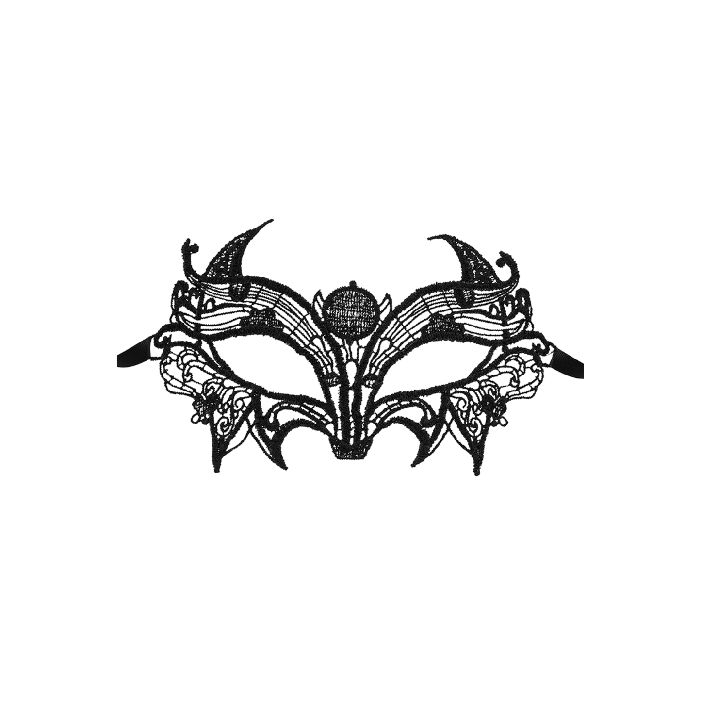 Loup noir ajouré Astre en dentelle fine – Maskarade