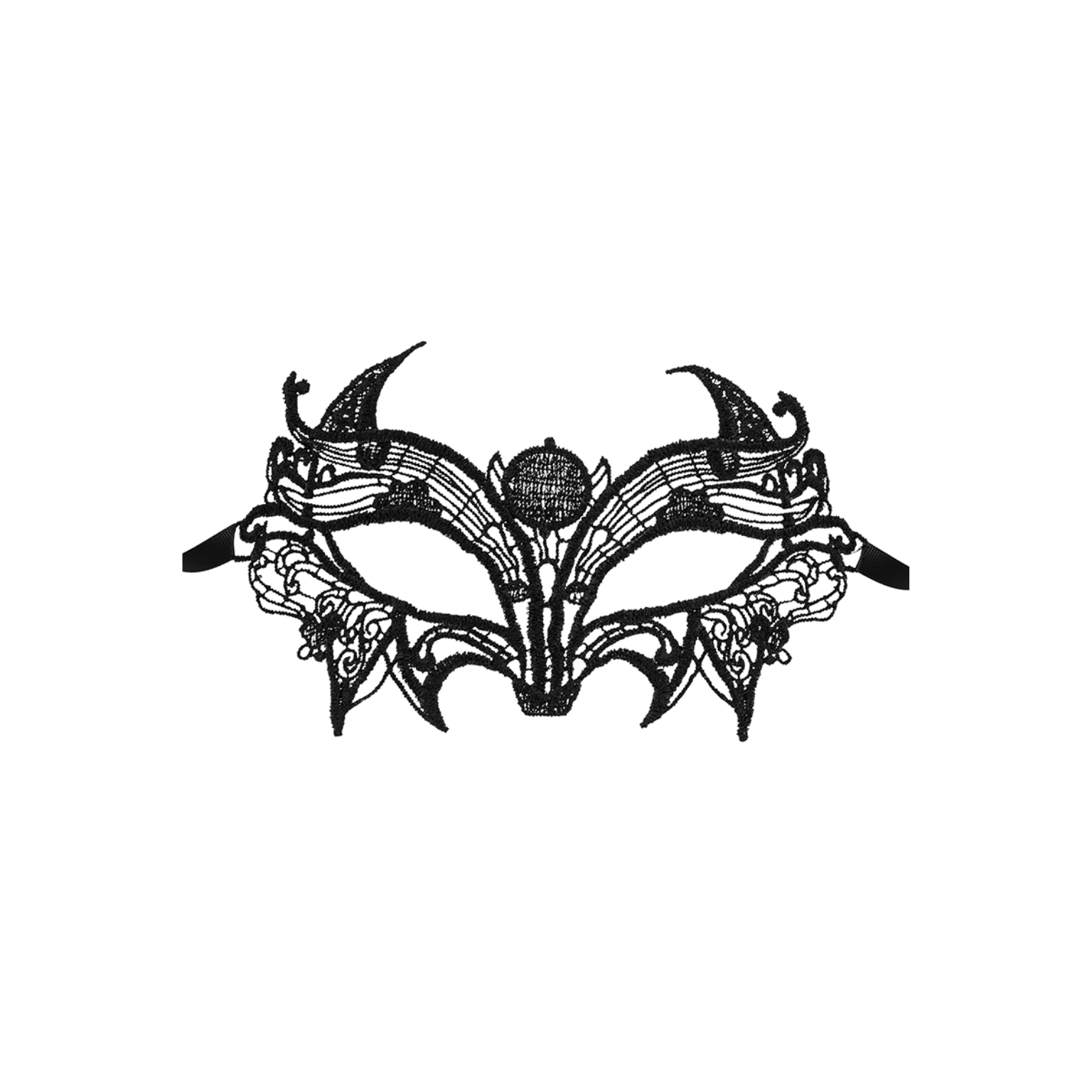 Loup noir ajouré Astre en dentelle fine – Maskarade