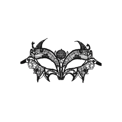 Loup noir ajouré Astre en dentelle fine – Maskarade