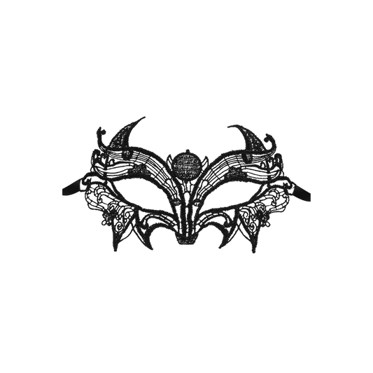 Loup noir ajouré Astre en dentelle fine – Maskarade