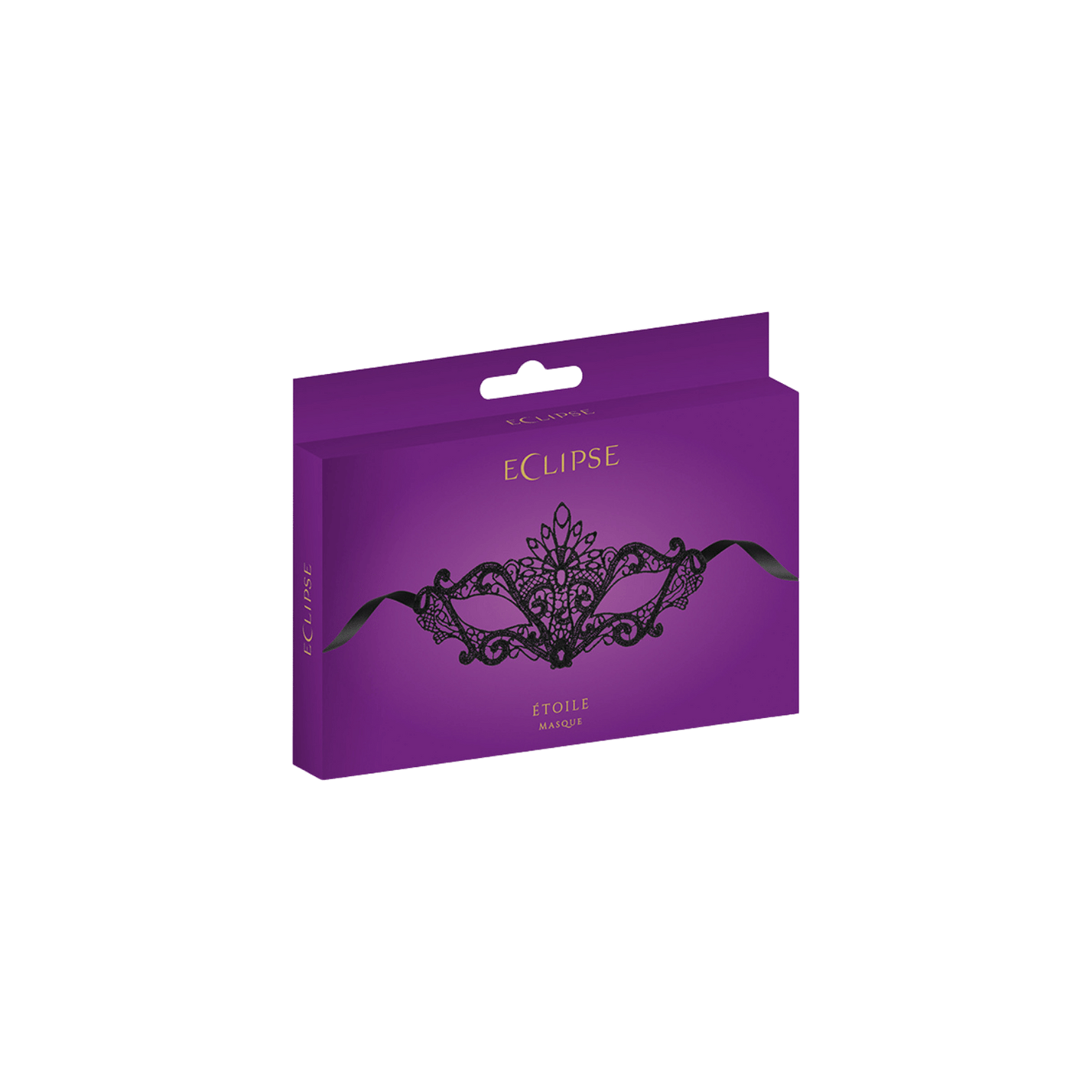 Masque érotique noir élégant avec rubans satinés – Oh My God’Z