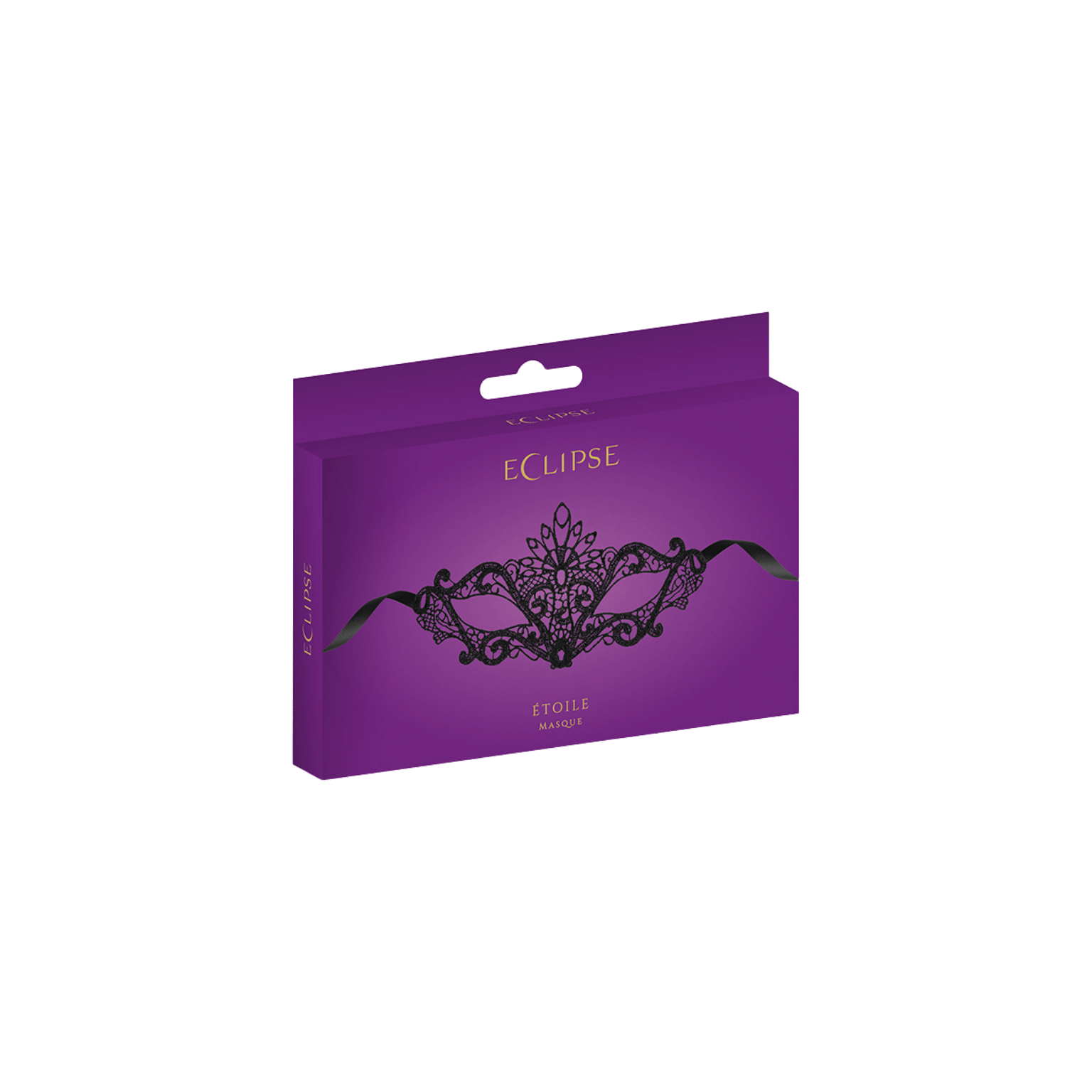 Masque érotique noir élégant avec rubans satinés – Oh My God’Z