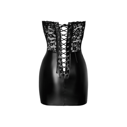 Mini robe corset Solace F300 en dentelle et wetlook – lingerie sexy Oh My God'Z