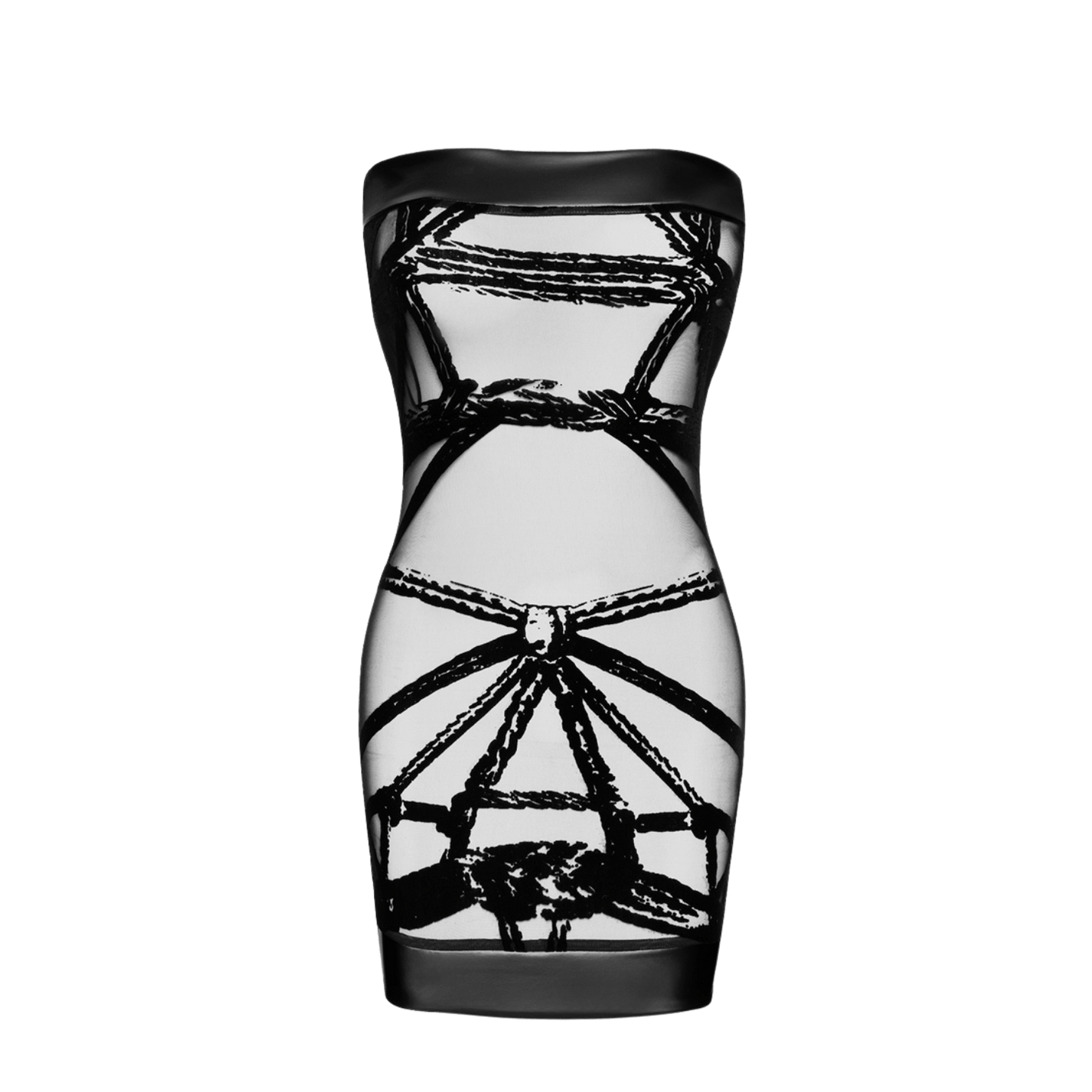 Mini robe à épaules nues au design sensuel et graphique – Oh My God’Z