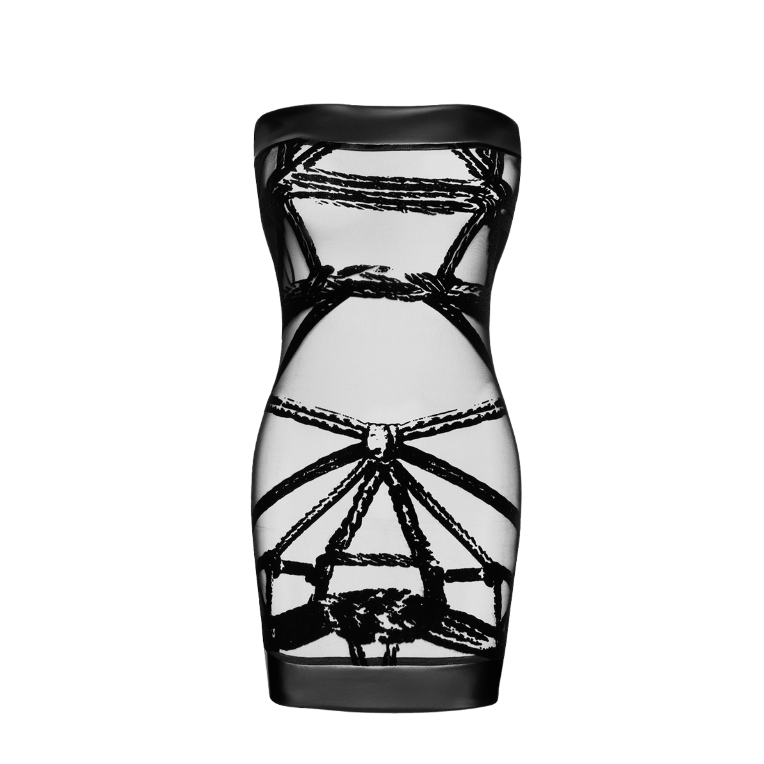 Mini robe à épaules nues au design sensuel et graphique – Oh My God’Z