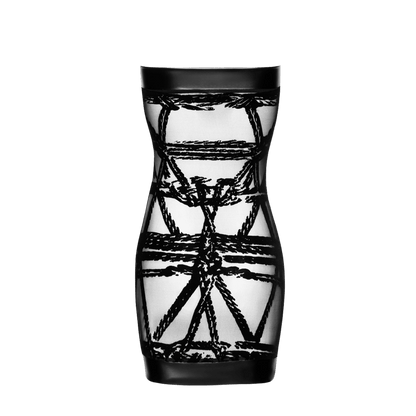 Robe courte bustier noire en résille et vinyle, look bondage chic – Oh My God’Z