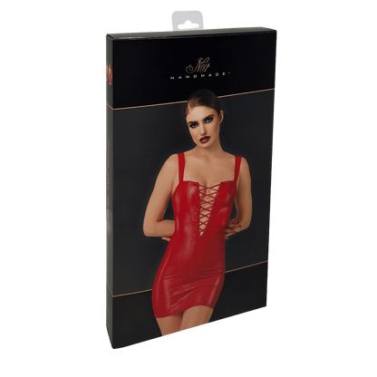 Robe moulante rouge brillante au look audacieux et sensuel – Oh My God’Z