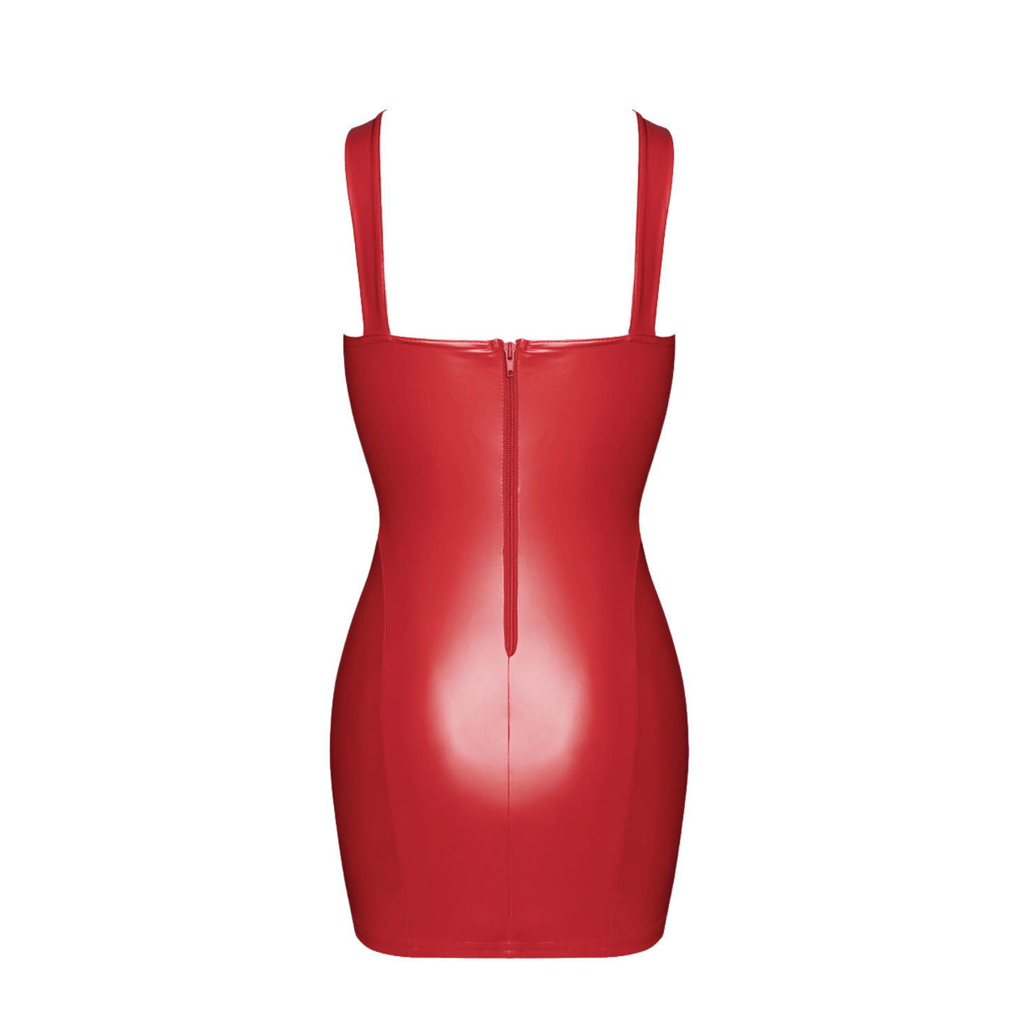 Lingerie clubwear en vinyle rouge avec laçage corset – Noir Handmade – Oh My God’Z