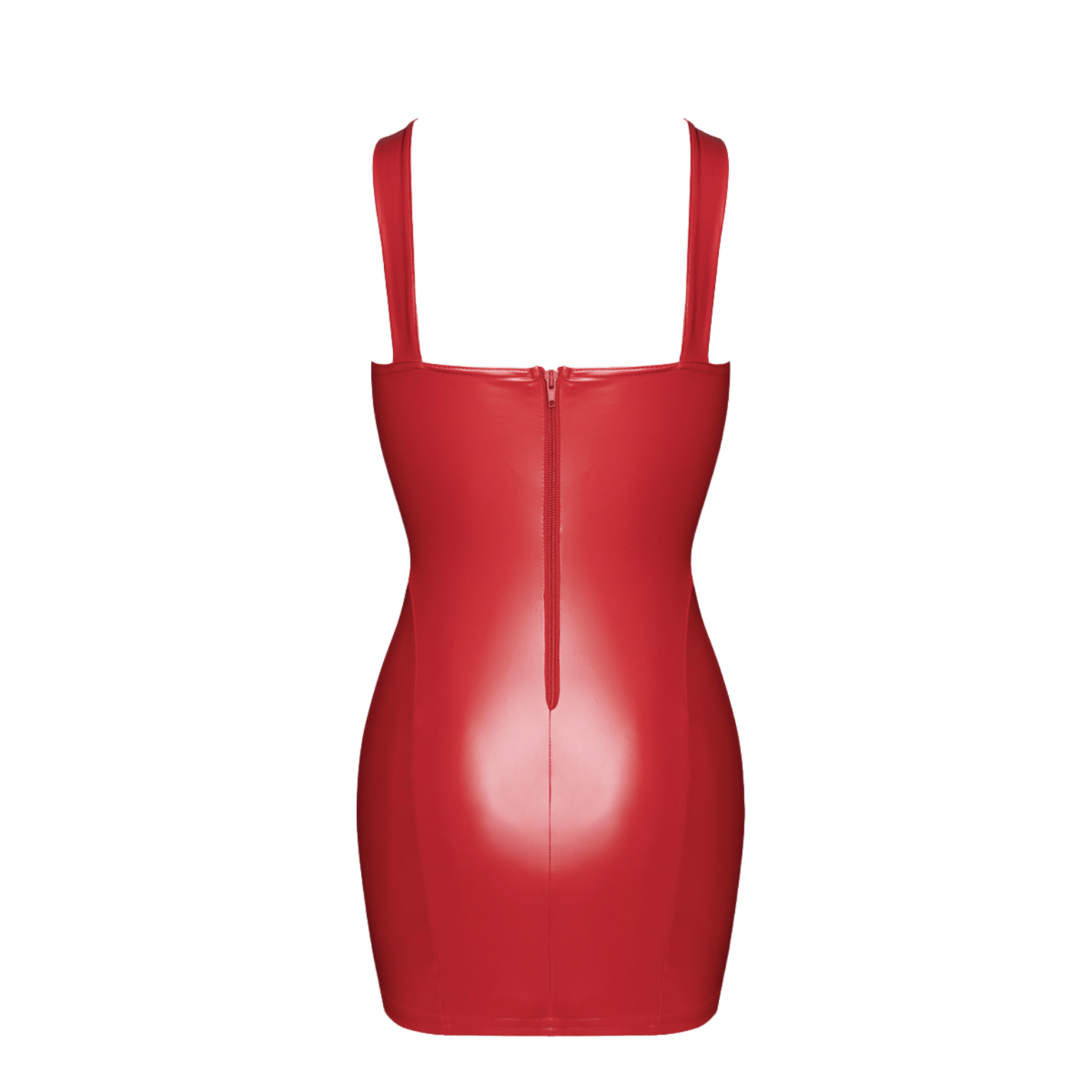 Lingerie clubwear en vinyle rouge avec laçage corset – Noir Handmade – Oh My God’Z