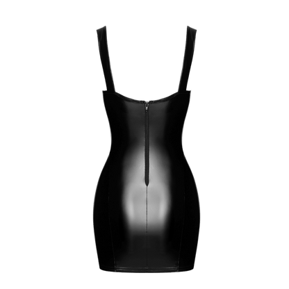 Lingerie sexy Vixen F363 à fermeture zippée dos et laçage poitrine – Noir Handmade