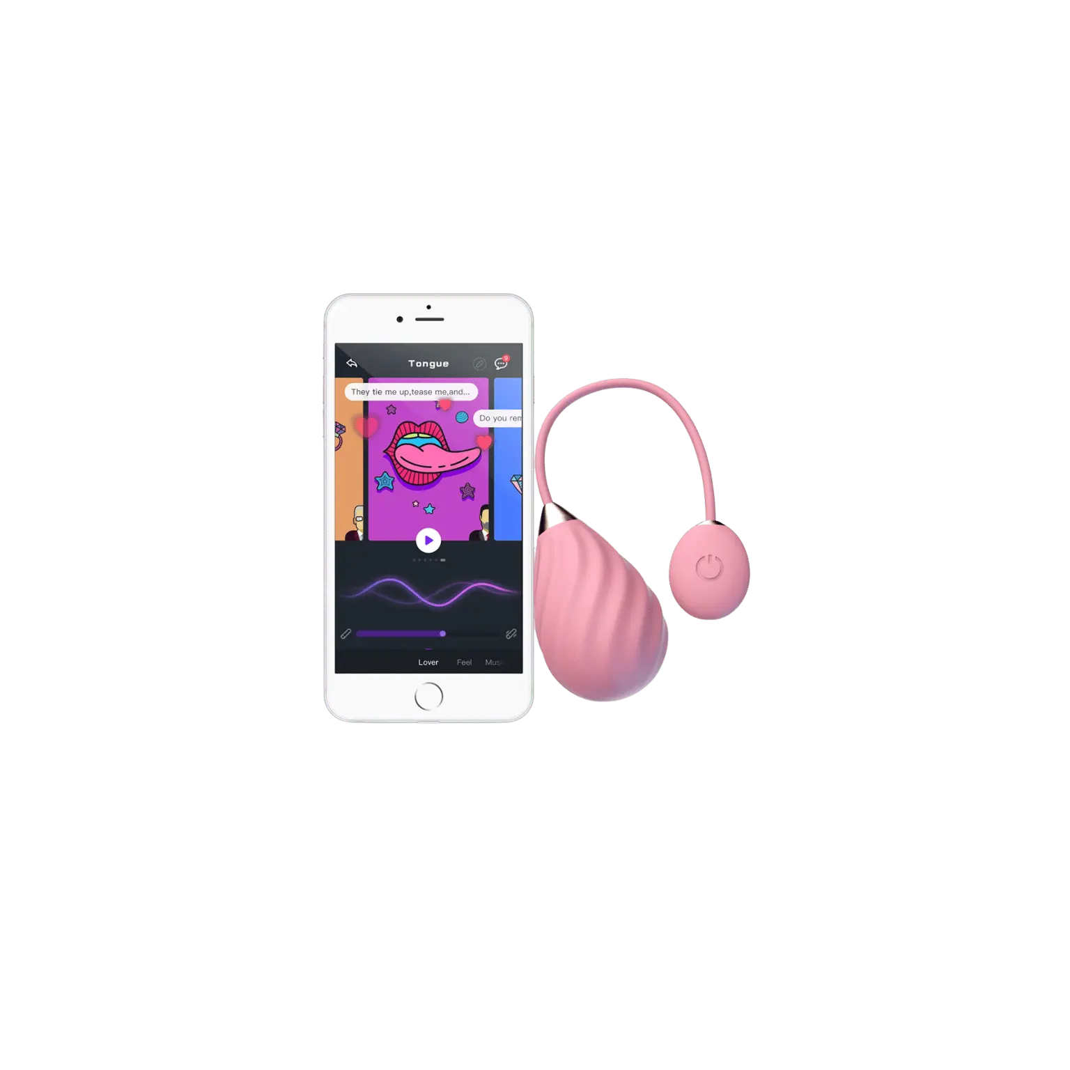 Œuf vibrant connecté Magic Sundae de Magic Motion avec l'application mobile pour contrôler les vibrations à distance. Disponible chez Oh My God'Z, ce sextoy allie technologie et plaisir pour des moments intimes.