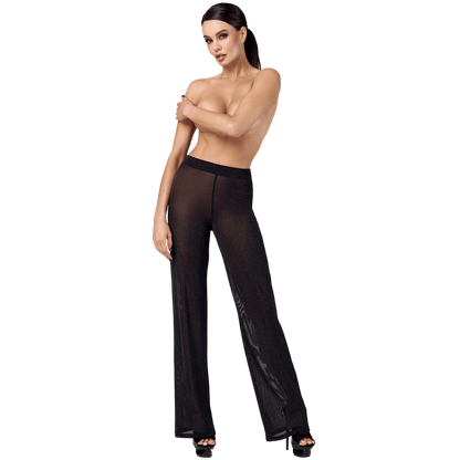 Pantalon Onyx F374 Noir Handmade maille noire scintillante – Oh My God’Z