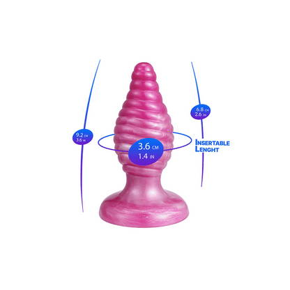 Plug anal M Fantasy Collection SilexD rose avec dimensions, confort et précision – Oh My God’Z