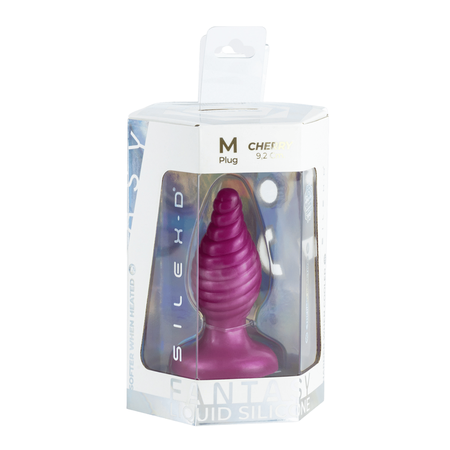 Plug anal M Fantasy Collection SilexD Cherry en boîte, silicone premium – Oh My God’Z