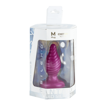 Plug anal M Fantasy Collection SilexD Cherry en boîte, silicone premium – Oh My God’Z