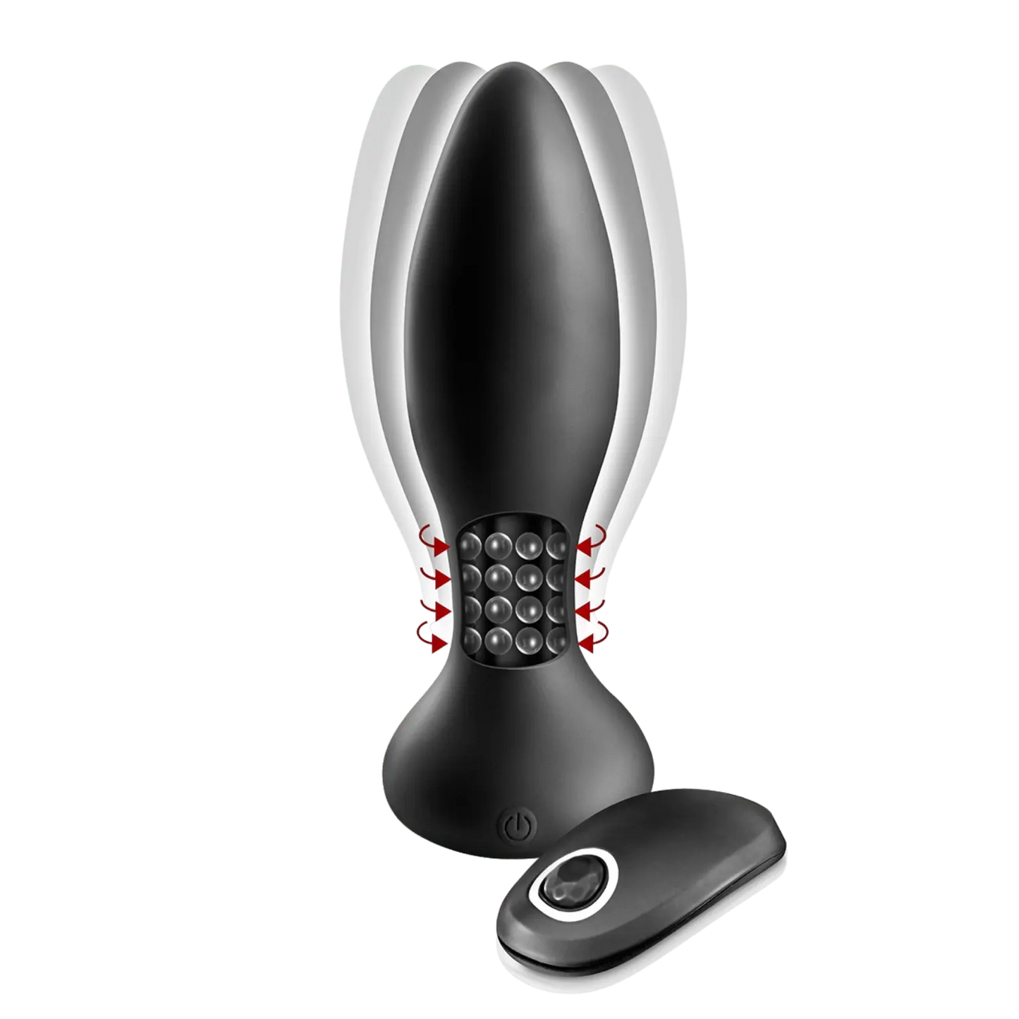 Plug anal rotatif Black Empire avec billes en mouvement pour une stimulation anale unique. Télécommande incluse pour un contrôle à distance. Disponible chez Oh My God'Z.