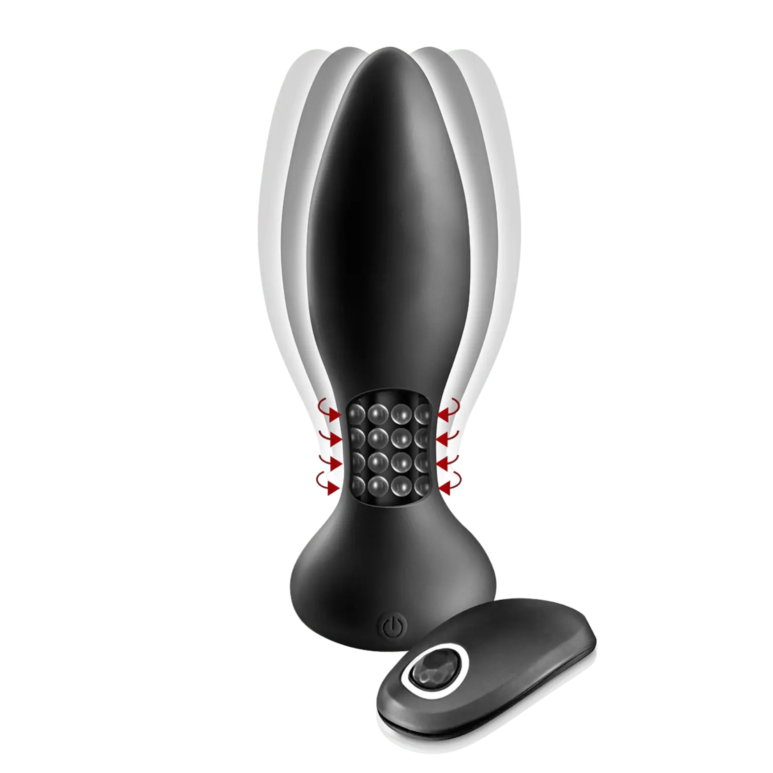 Plug anal rotatif Black Empire avec billes en mouvement pour une stimulation anale unique. Télécommande incluse pour un contrôle à distance. Disponible chez Oh My God'Z.