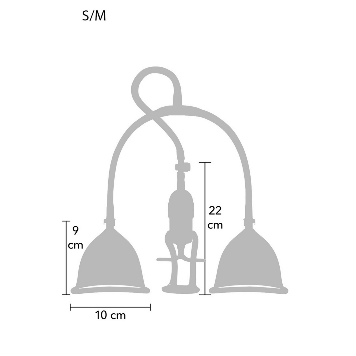 Pompe à seins She.E.O schéma dimensions taille S/M – Oh My God’Z