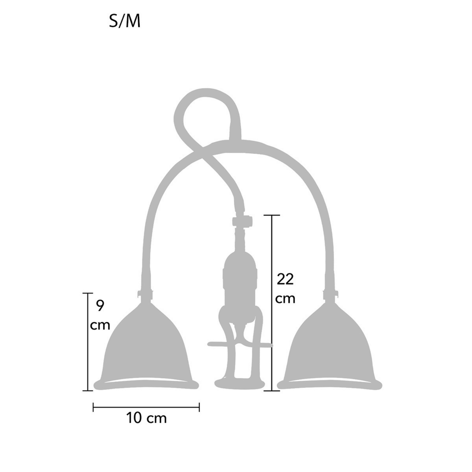 Pompe à seins She.E.O schéma dimensions taille S/M – Oh My God’Z