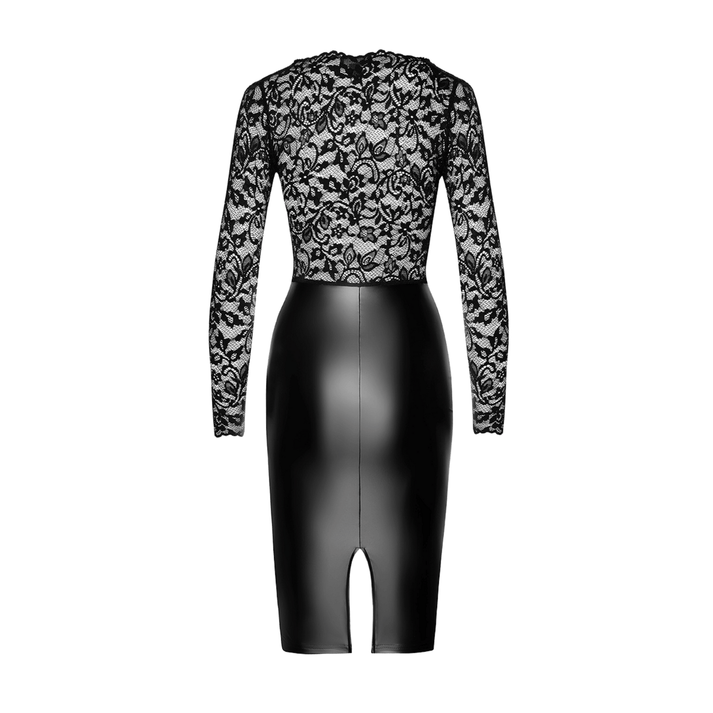 Robe Euphoria F295 Noir Handmade wetlook dos fendu – Oh My God’Z