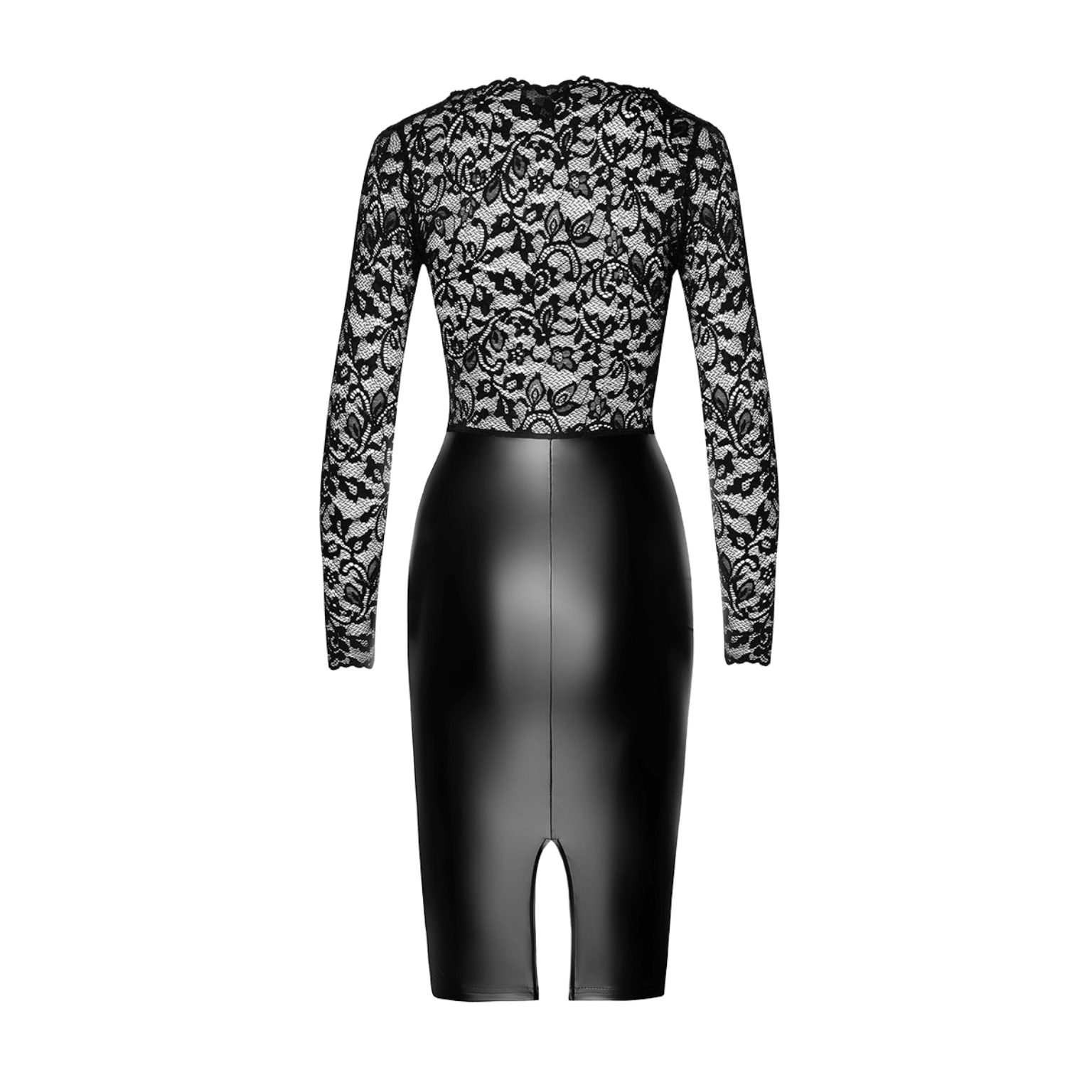 Robe Euphoria F295 Noir Handmade wetlook dos fendu – Oh My God’Z