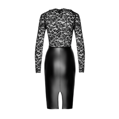 Robe Euphoria F295 Noir Handmade wetlook dos fendu – Oh My God’Z