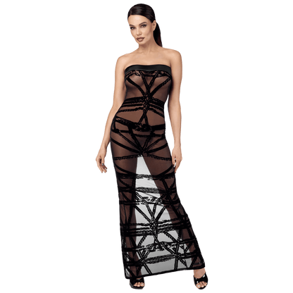 Robe bustier sexy transparente au look glamour et audacieux – Noir Handmade – Oh My God’Z