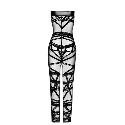 Tenue sensuelle avec motifs bondage et fente arrière – Oh My God’Z