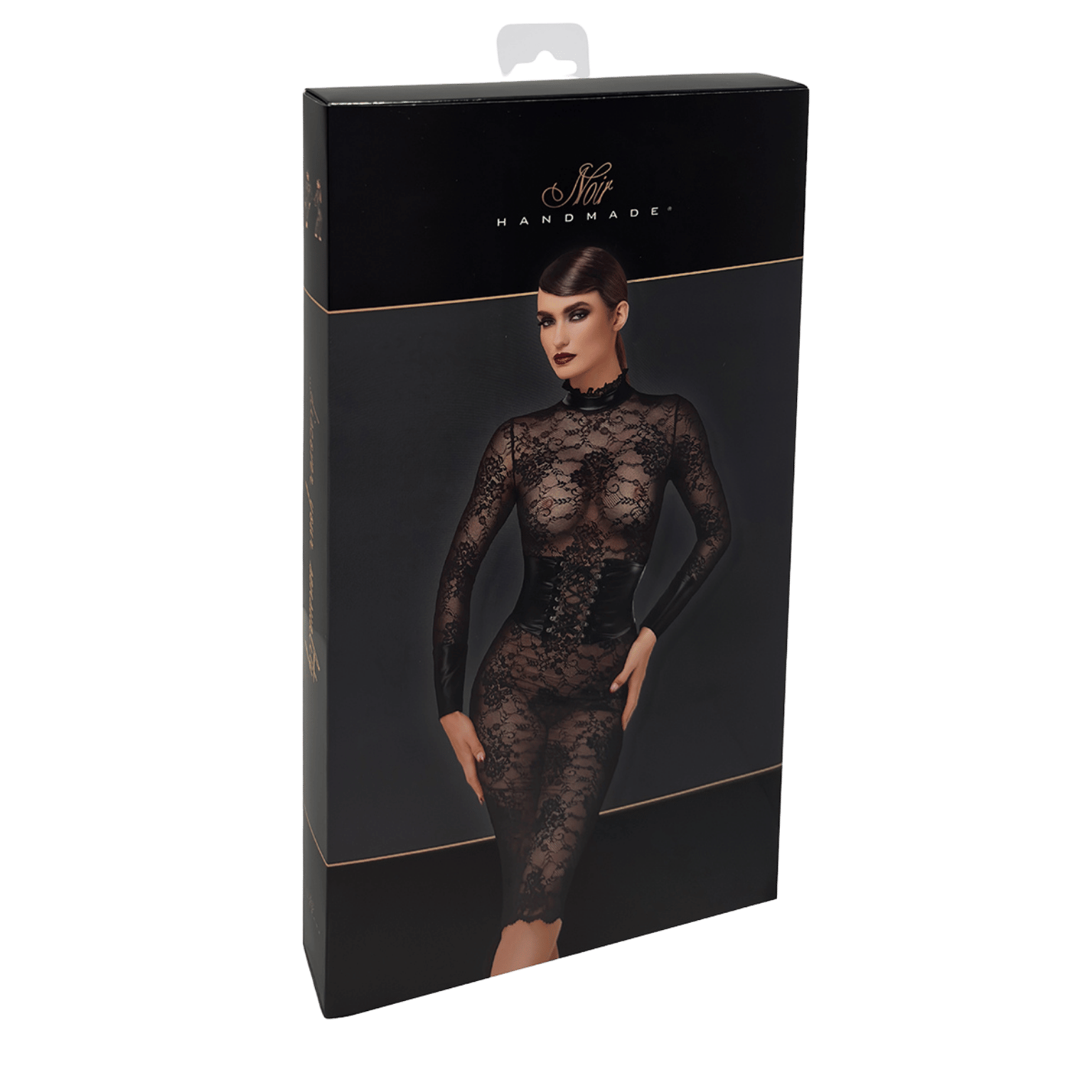 Emballage de la robe corset Noirelle F375 – Noir Handmade – Collection Kink Royal