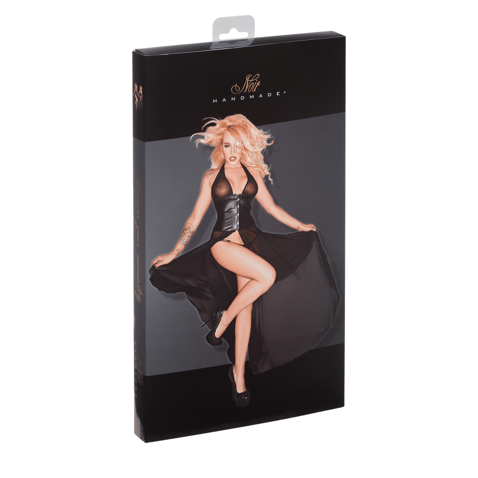 Robe fendue Icone F047 Noir Handmade, allure iconique et féminine – Oh My God’Z