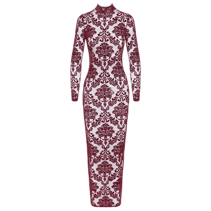 Robe dos nu fendue Kink Royal F383 Noir Handmade – Oh My God’Z