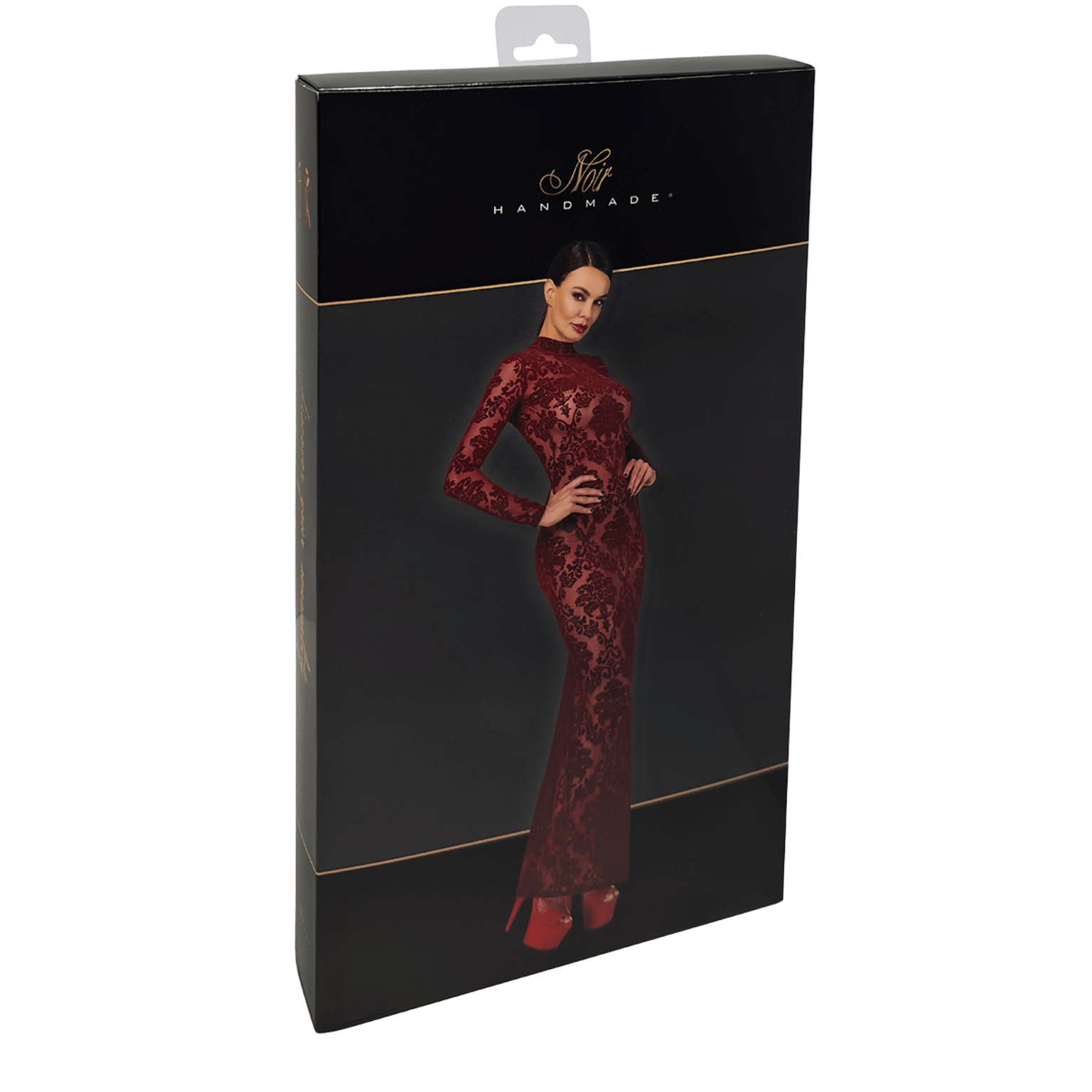 Robe sensuelle longue Kink Royal F383 Noir Handmade – Oh My God’Z