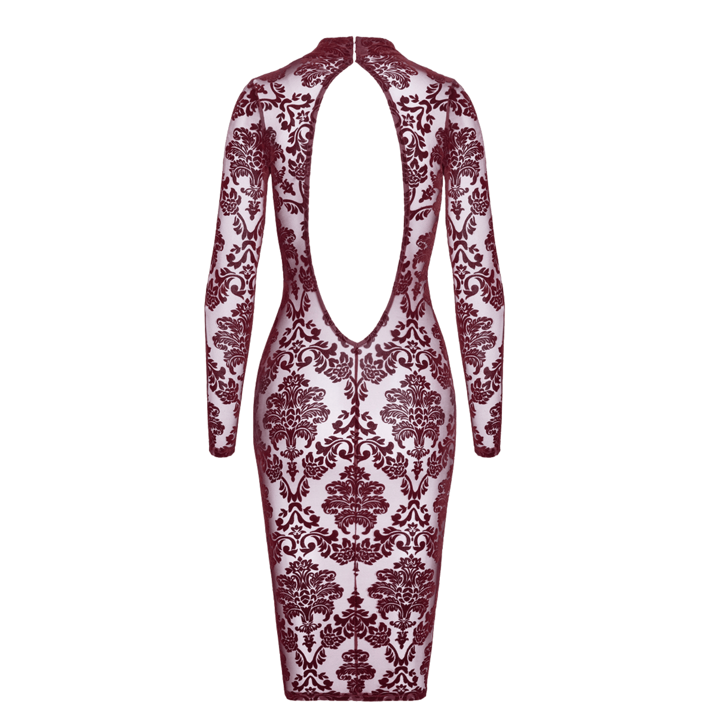 Robe dos nu élégante Kink Royal F384 Noir Handmade – Oh My God’Z