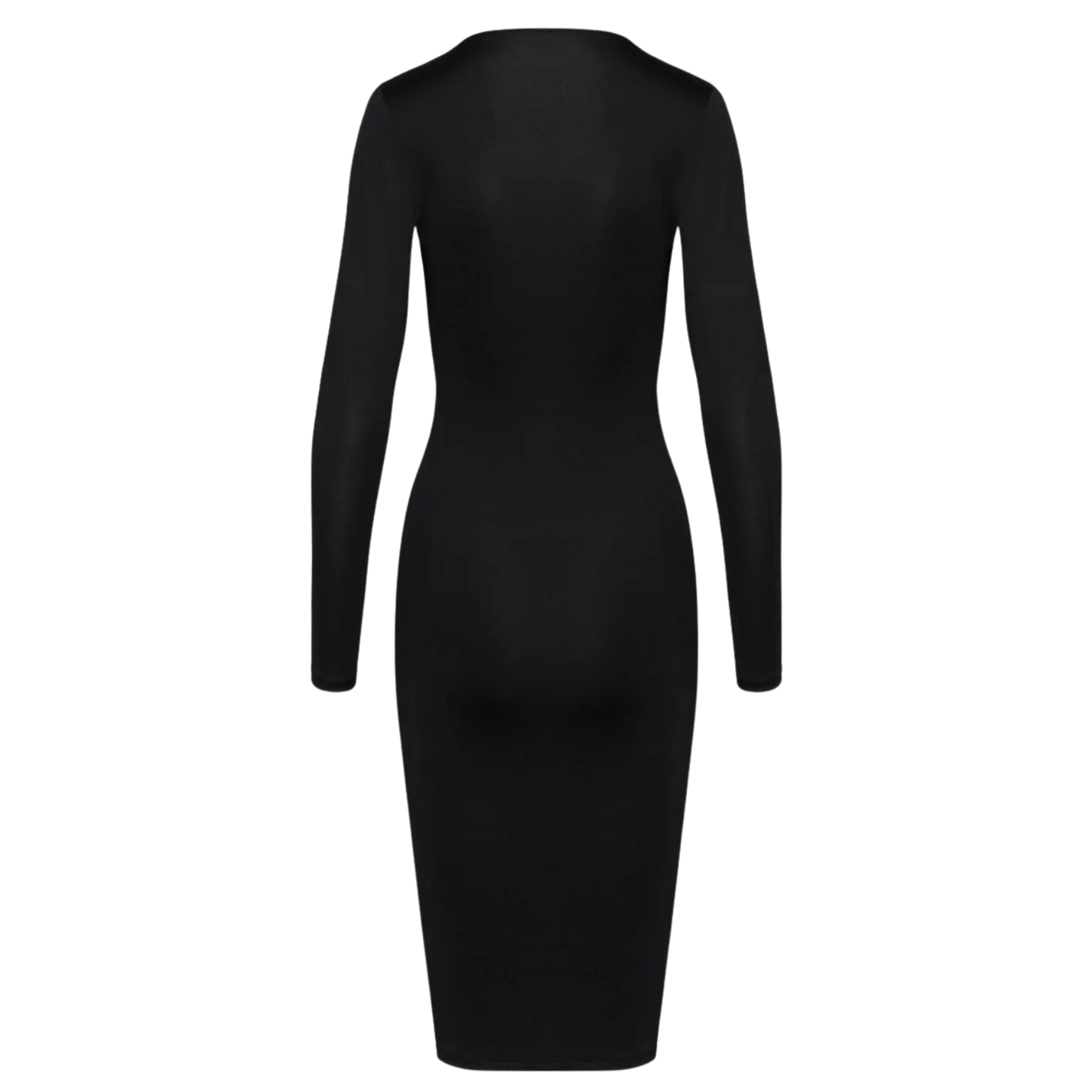 Robe noire à manches longues Cotelli Party élégante et ajustée – Oh My God’Z
