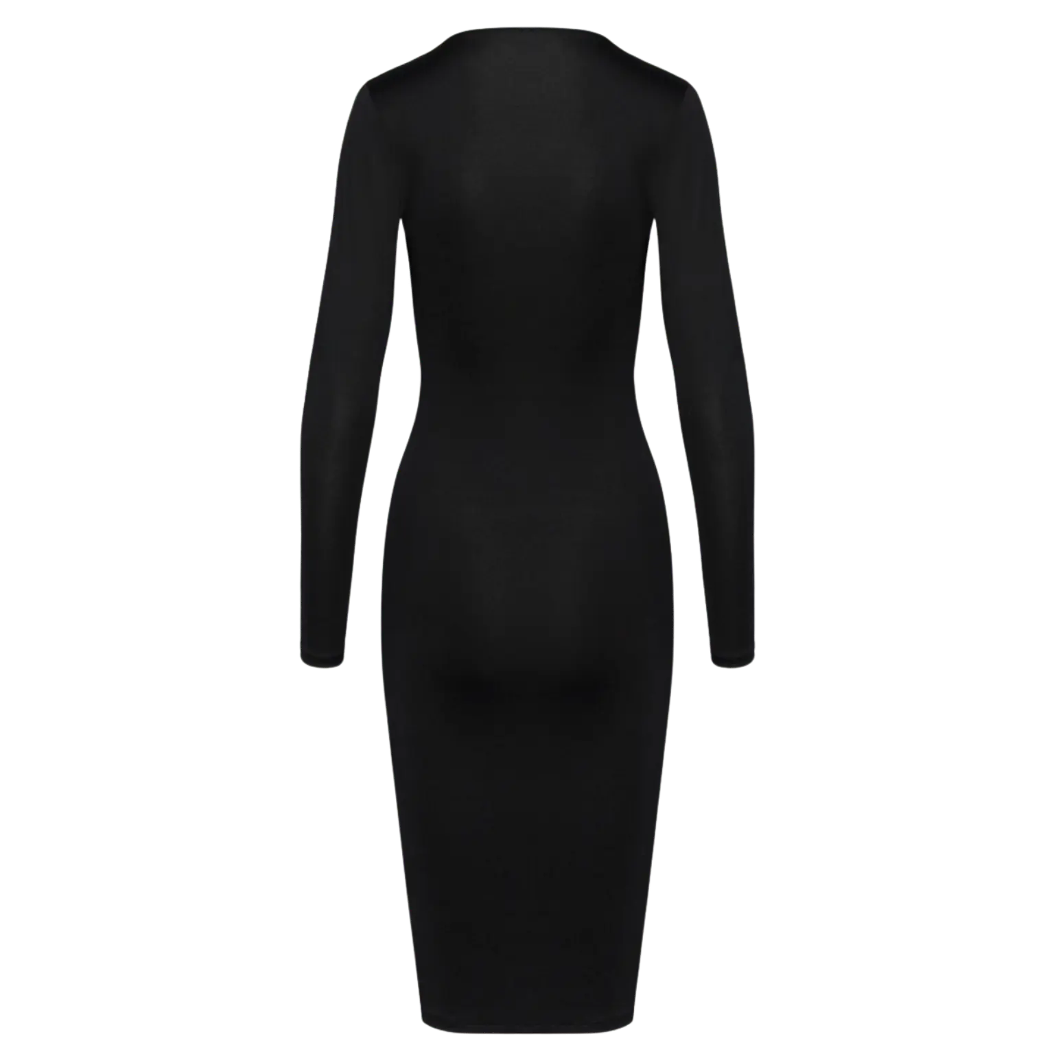 Robe noire à manches longues Cotelli Party élégante et ajustée – Oh My God’Z