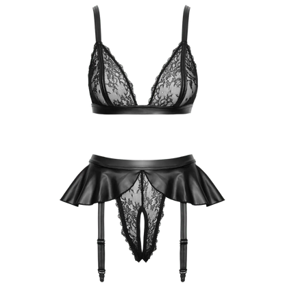 Lingerie noire Cottelli vue de face Oh My God’Z. Féminin.