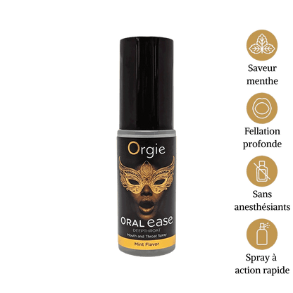 Spray Oral Ease Deepthroat Orgie flacon élégant action rapide – Oh My God’Z