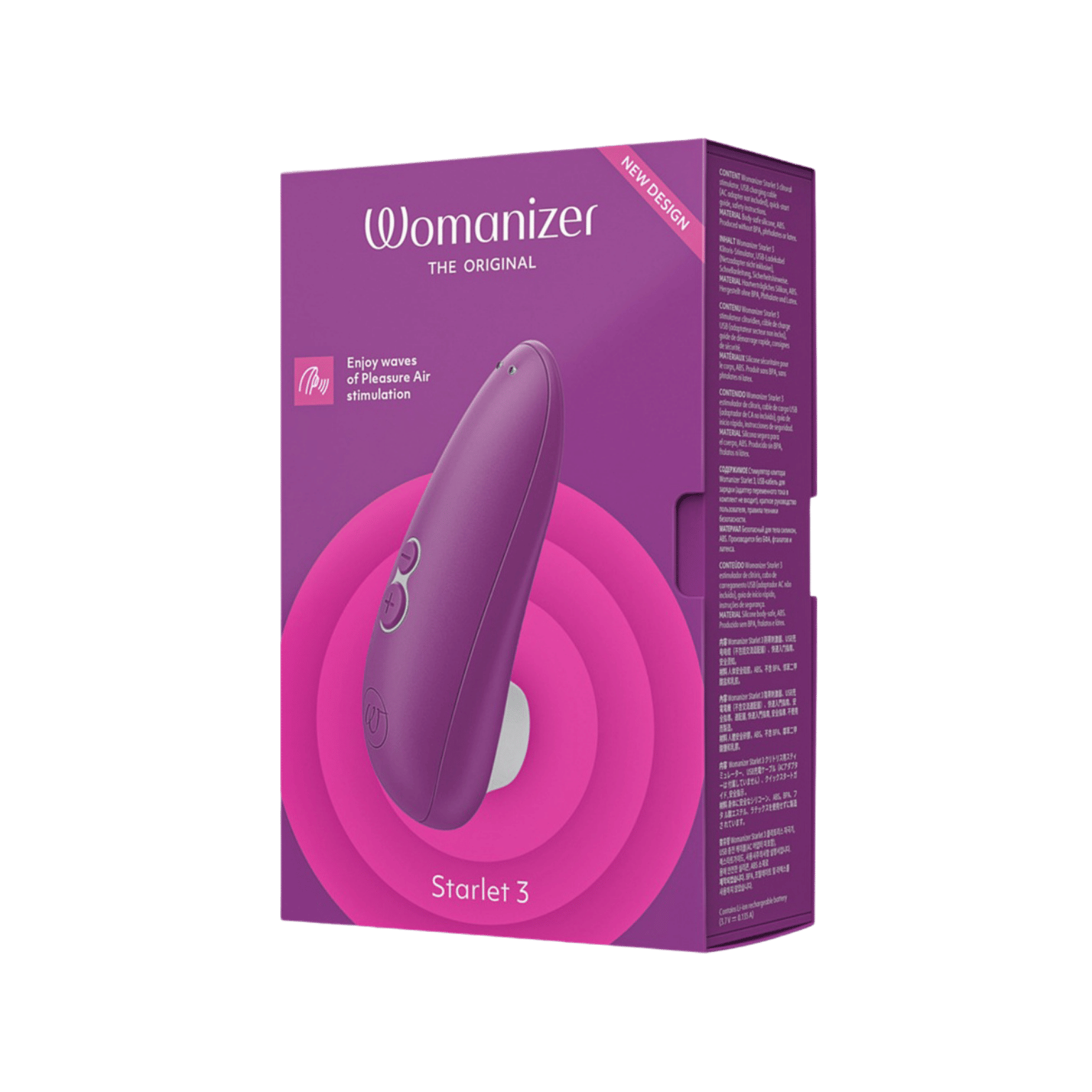 Boîte Womanizer Starlet 3 violet sextoy haut de gamme Oh My God'Z